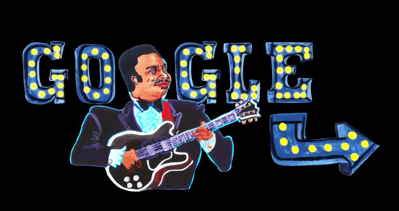 Google Doodle vzpomíná na legendu B.B.Kinga v den jeho narozenin